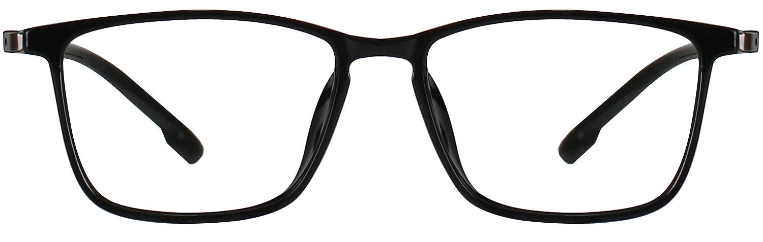 black full rim rectangle medium