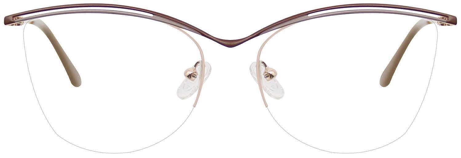 Half rim cheap cat eye glasses