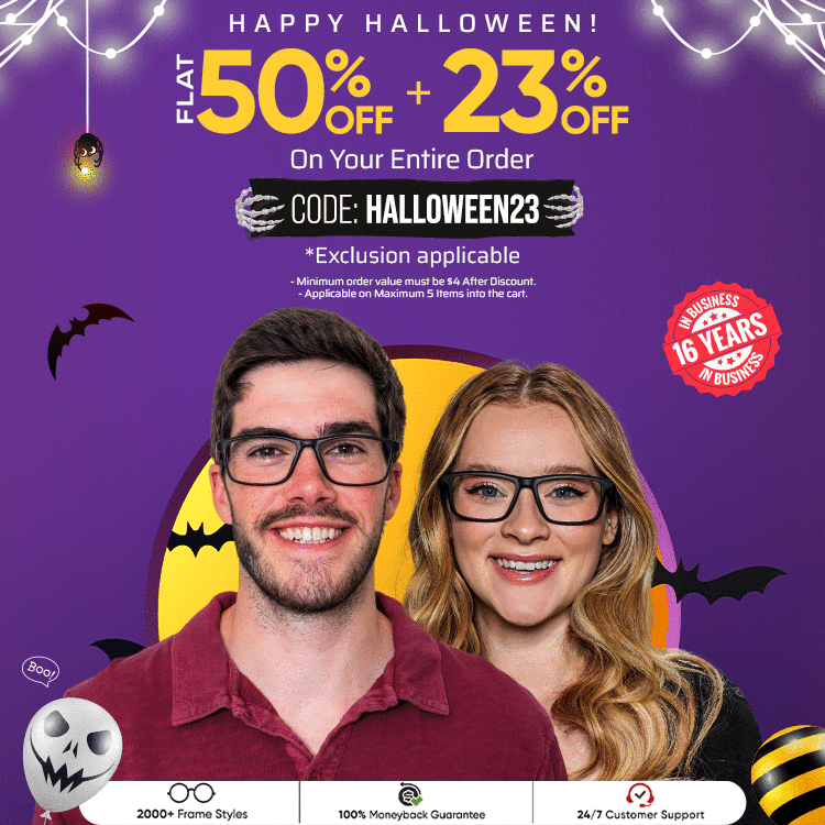 FLAT 50 + 23% Discount On The Entire Order CODE: HALLOWEEN23